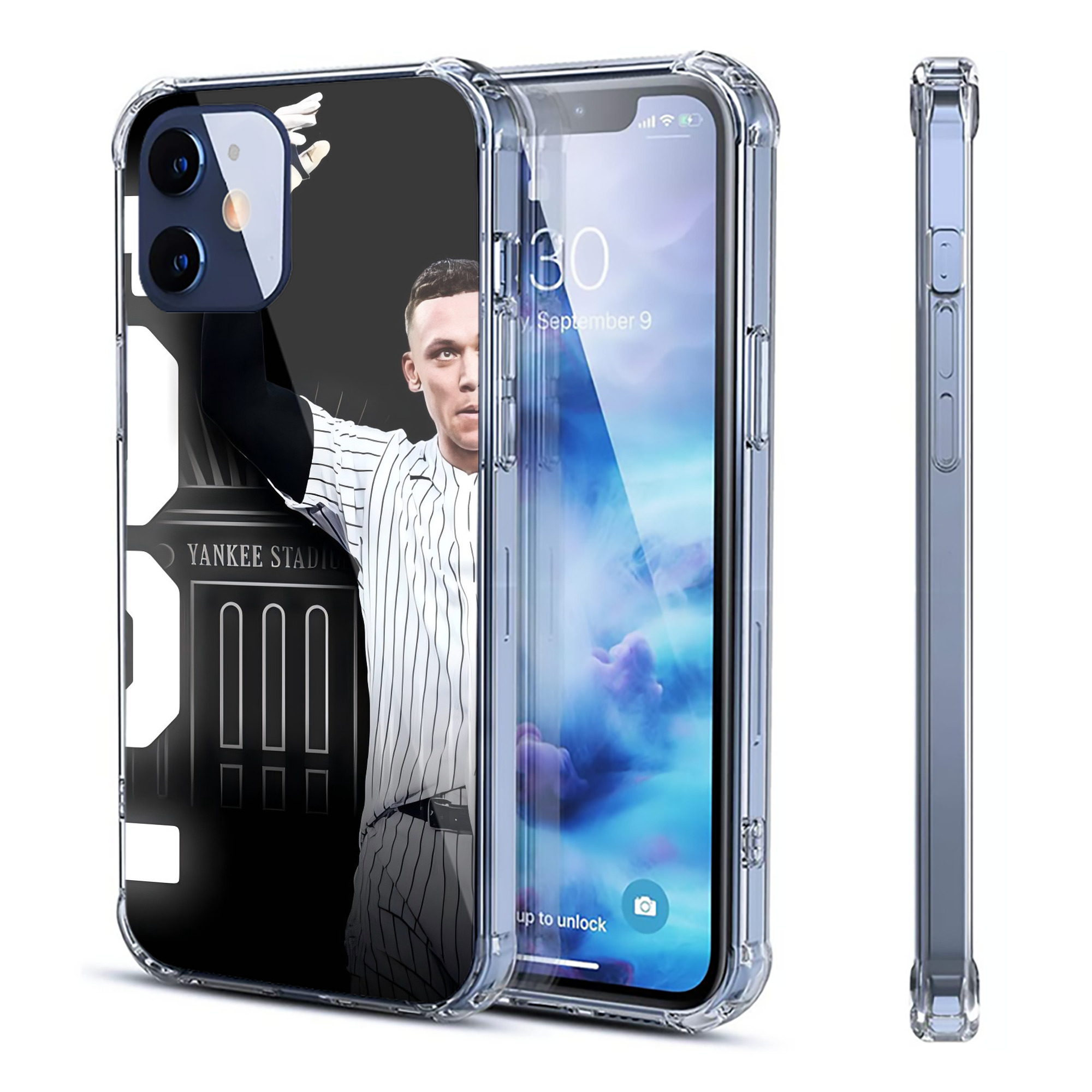 Aaron Judge 62nd Home Run Clear IPhone 12 Case – Soft TPU With UV Print – Enhanced Drop Protection, Precise Fit, Anti-Fingerprint, Customizable Design, Scratch-Resistant, Yellow-Resistant